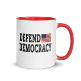 DEFEND DEMOCRACY Mug With Color Inside