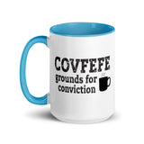 COVFEFE - Grounds for Conviction Mug with Color Inside