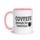 COVFEFE - Grounds for Conviction Mug with Color Inside
