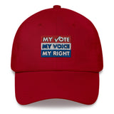 MY VOTE, MY VOICE, MY RIGHT Baseball Hat