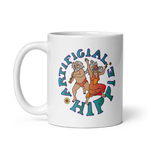 ARTIFICIAL HIPPIE White Glossy Mug